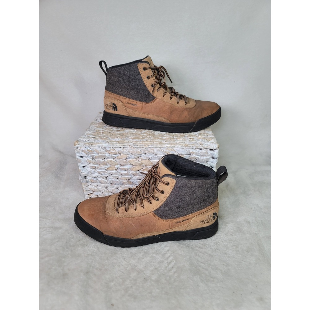 The North Face Larimer Mid Waterproof Boots 9 Brown Leather Gorpcore Apres Ski